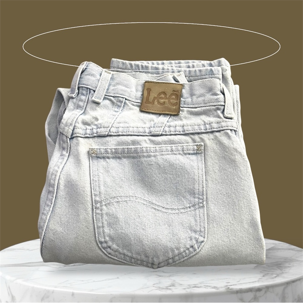 Lee Mom Jeans Classic Super Hi-Rise 80's Vintage Light-Wash ~ Perfect Condition - Picture 3 of 16